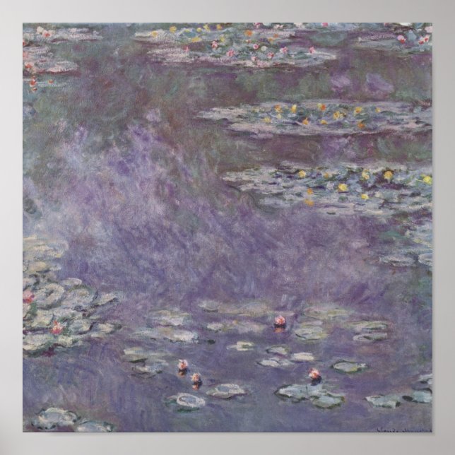 Affiche Claude Monet - Nymphéas (Devant)