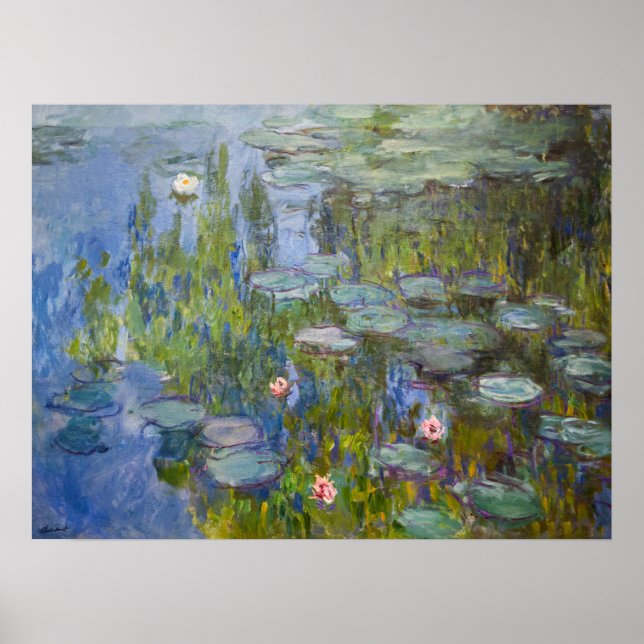 Affiche Claude Monet Nymphéas 1915 Art Impressionniste (Devant)