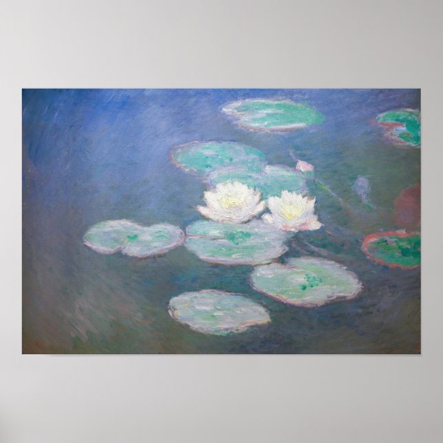 Affiche Claude Monet - Nymphéas, Effet du soir (Devant)