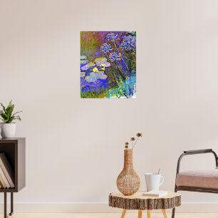 Affiche Claude Monet - Nymphéas et Agapanthus,