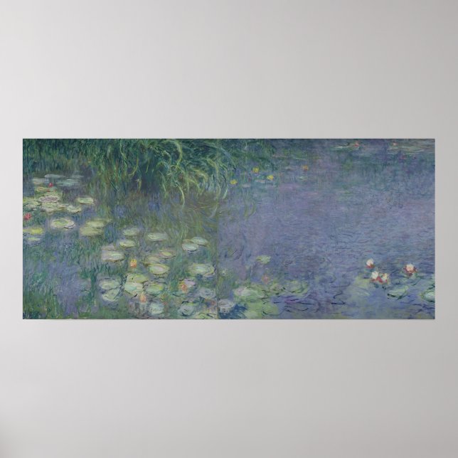 Affiche Claude Monet | Nymphéas : Matin, 1914-18 (Devant)