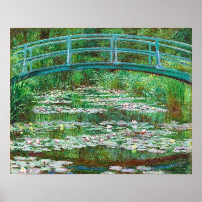 Affiche Claude Monet : passerelle japonaise (Devant)