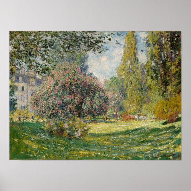 Affiche Claude Monet | Paysage : Le Parc Monceau (Devant)