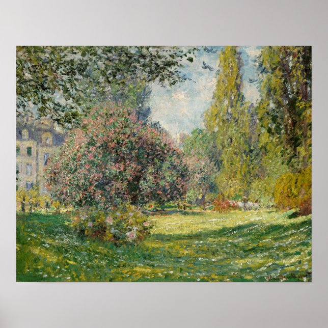 Affiche Claude Monet - Paysage : Le Parc Monceau (Devant)