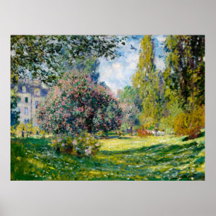 Affiche Claude Monet, Paysage, Le Parc Monceau, 1876