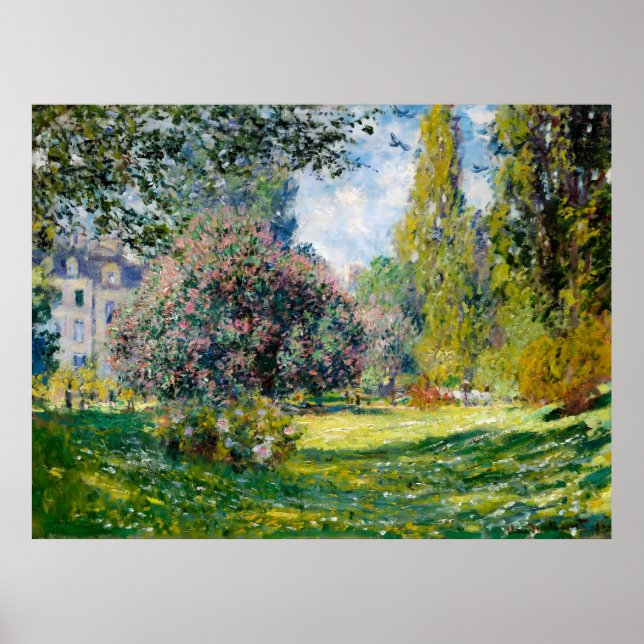 Affiche Claude Monet, Paysage, Le Parc Monceau, 1876 (Devant)