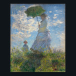 Affiche Claude Monet Peinture de dame avec parasol<br><div class="desc">Claude Monet "Lady with a Parasol" qui est de Mme Monet et son fils. Belle peinture évocatrice d'une journée d'été parfaite. Le ciel bleu et les nuages blancs brillent avec les nuances de couleur que Monet a pu créer avec ses peintures.</div>
