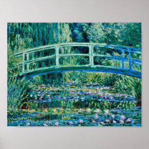 Affiche Claude Monet - Pont D'Eau Et Pont Japonais
