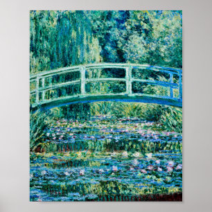 Affiche Claude Monet - Pont D'Eau Et Pont Japonais