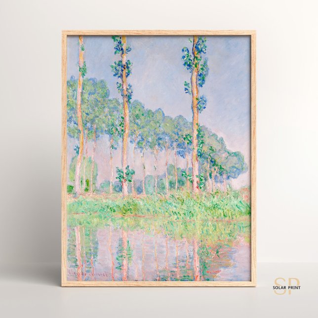 Affiche Claude Monet Poplars rose Effet 1891 célèbre peint (Créateur téléchargé)