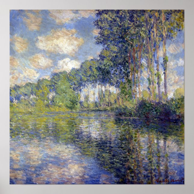Affiche Claude Monet Poplars sur l'épte (Devant)