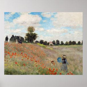 Affiche Claude Monet - Poppy Field