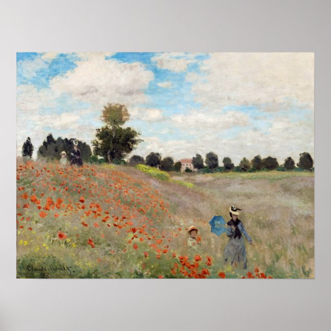Affiche Claude Monet - Poppy Field (Devant)
