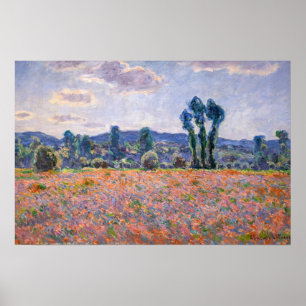 Affiche Claude Monet - Poppy Field 1890 (Giverny)