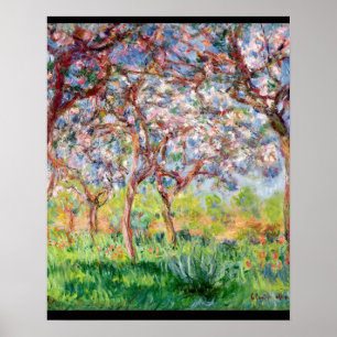 Affiche Claude Monet   Printemps un Giverny