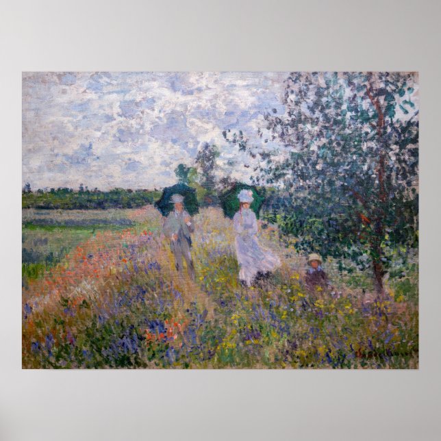 Affiche Claude Monet - Promenade près d'Argenteuil (Devant)
