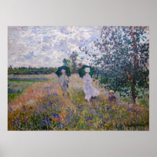 Affiche Claude Monet - Promenade près d'Argenteuil