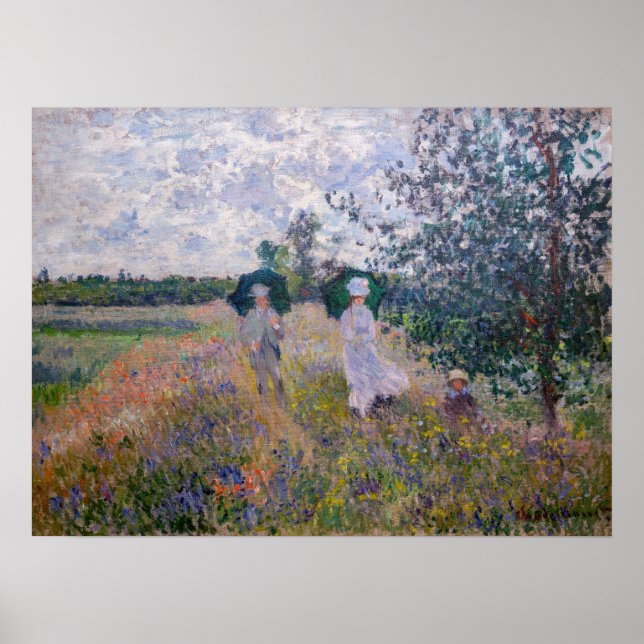 Affiche Claude Monet - Promenade près d'Argenteuil (Devant)