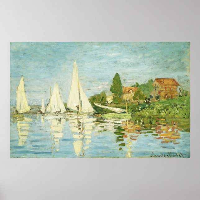 Affiche Claude Monet. Régates à Argenteuil (Devant)