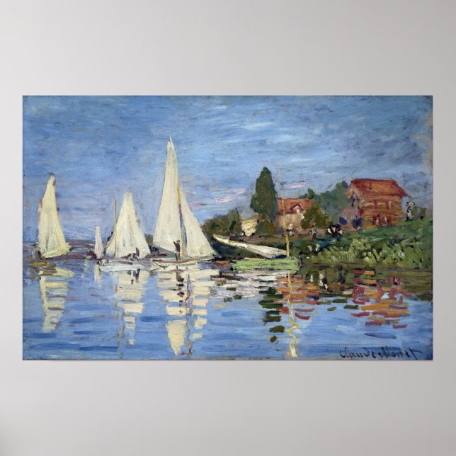 Affiche Claude Monet Regattas à Argenteuil (Devant)