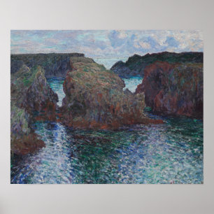 Affiche Claude Monet - Rochers à Port-Goulphar, Belle-Ile