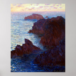 Affiche Claude Monet Rocks à Belle-Ville, Port-Domois