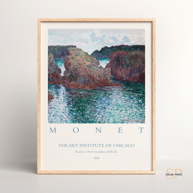 Affiche Claude Monet Rocks at Port Goulphar Art Print (Créateur téléchargé)