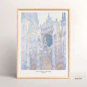 Affiche Claude Monet Rouen Cathédrale Ouest Façade Art Imp
