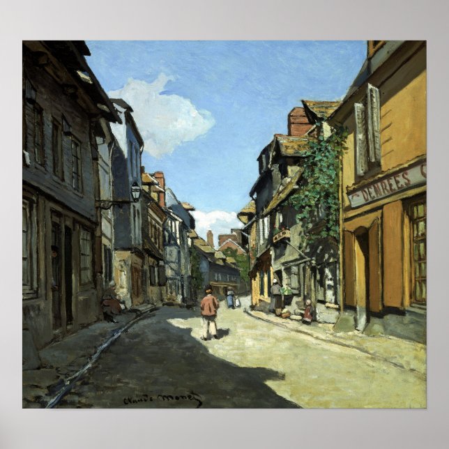 Affiche Claude Monet Rue de la Bavole, Honfleur (Devant)