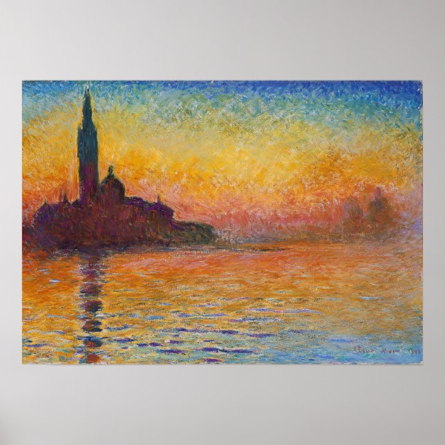 Affiche Claude Monet - San Giorgio Maggiore à Dusk (Devant)
