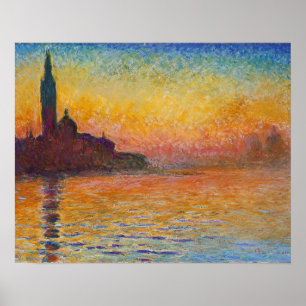 Affiche Claude Monet - San Giorgio Maggiore à Dusk