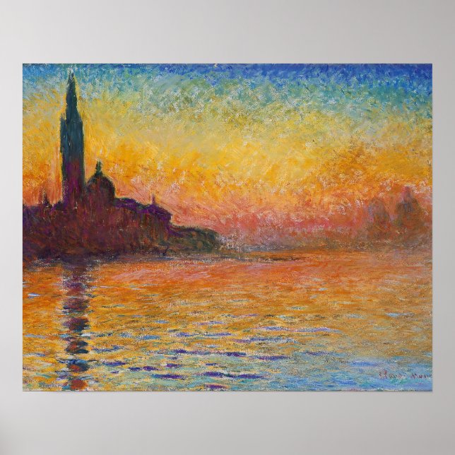 Affiche Claude Monet - San Giorgio Maggiore à Dusk (Devant)