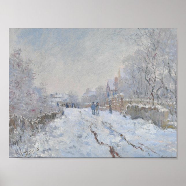 Affiche Claude Monet - Scène de neige à Argenteuil (Devant)