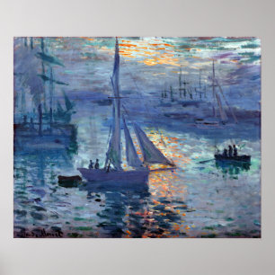 Affiche Claude Monet Sunrise - Marine