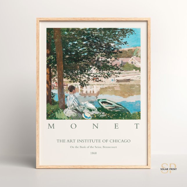 Affiche Claude Monet Sur la rive de la Seine Bennecourt (Créateur téléchargé)