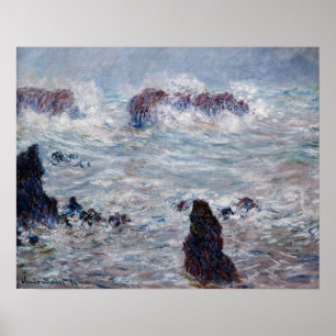 Affiche Claude Monet - Tempête au large de la côte Belle-Î