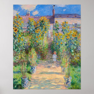 Affiche Claude Monet - The Artist's Garden at Vetheuil