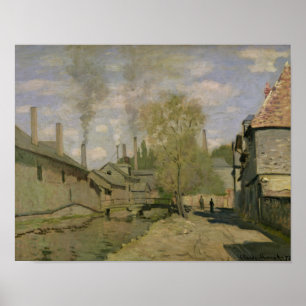 Affiche Claude Monet   The Stream of Robec at Rouen, 1872