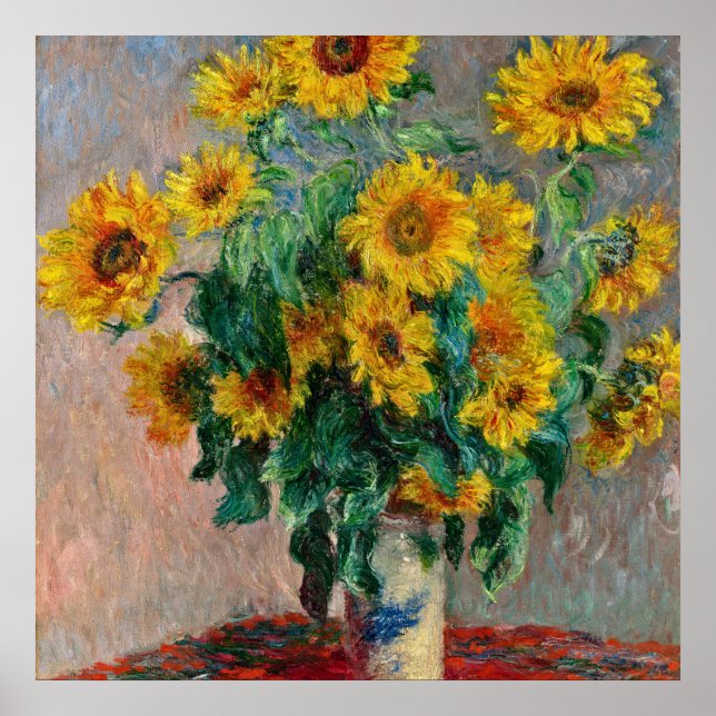 Affiche Claude Monet - Tournesols (Devant)