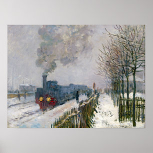 Affiche Claude Monet - Train dans la neige / La locomotive