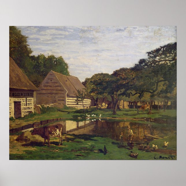 Affiche Claude Monet | Une ferme en Normandie (Devant)