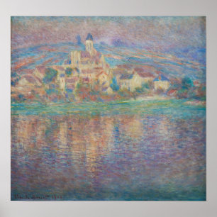 Affiche Claude Monet - Vetheuil, coucher de soleil