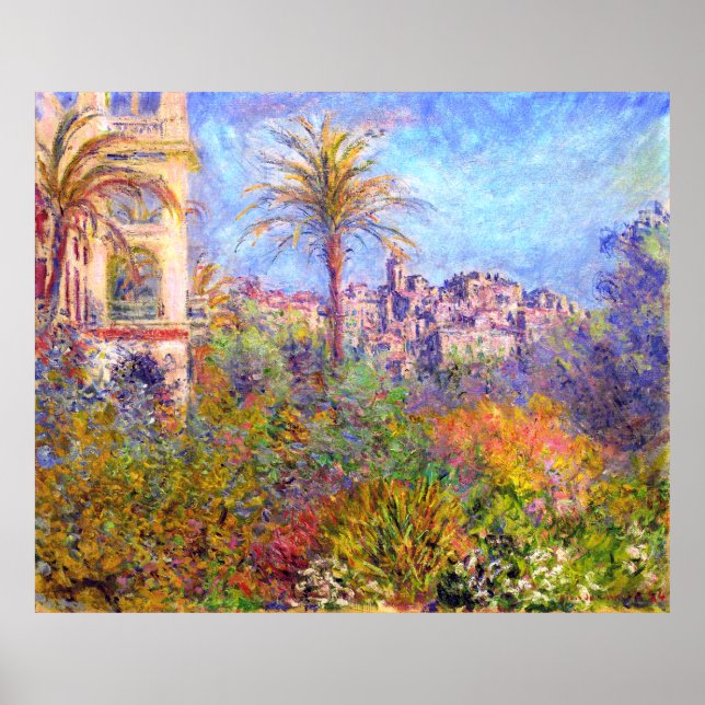 Affiche Claude Monet : Villas à Bordighera (Devant)