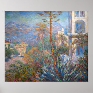 Affiche Claude Monet - Villas à Bordighera