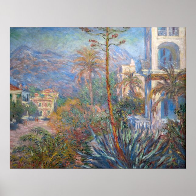 Affiche Claude Monet - Villas à Bordighera (Devant)