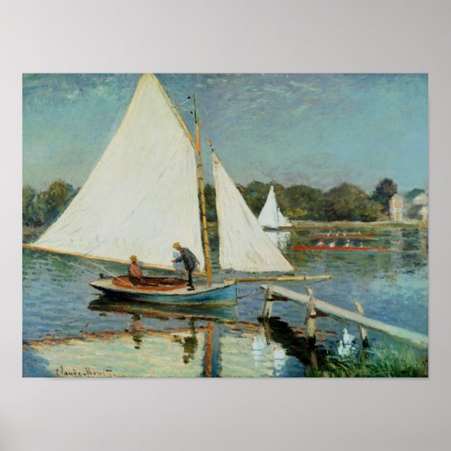 Affiche Claude Monet | Voile à Argenteuil, c.1874 (Devant)