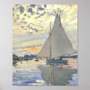 Affiche Claude Monet - Voilier Au Petit Gennevilliers