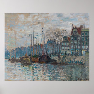 Affiche Claude Monet - Vue d'Amsterdam