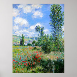 Affiche Claude Monet, Vue de Vé theuil, 1880
