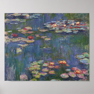 Affiche Claude Monet Water Lilies 1916 Fine Art